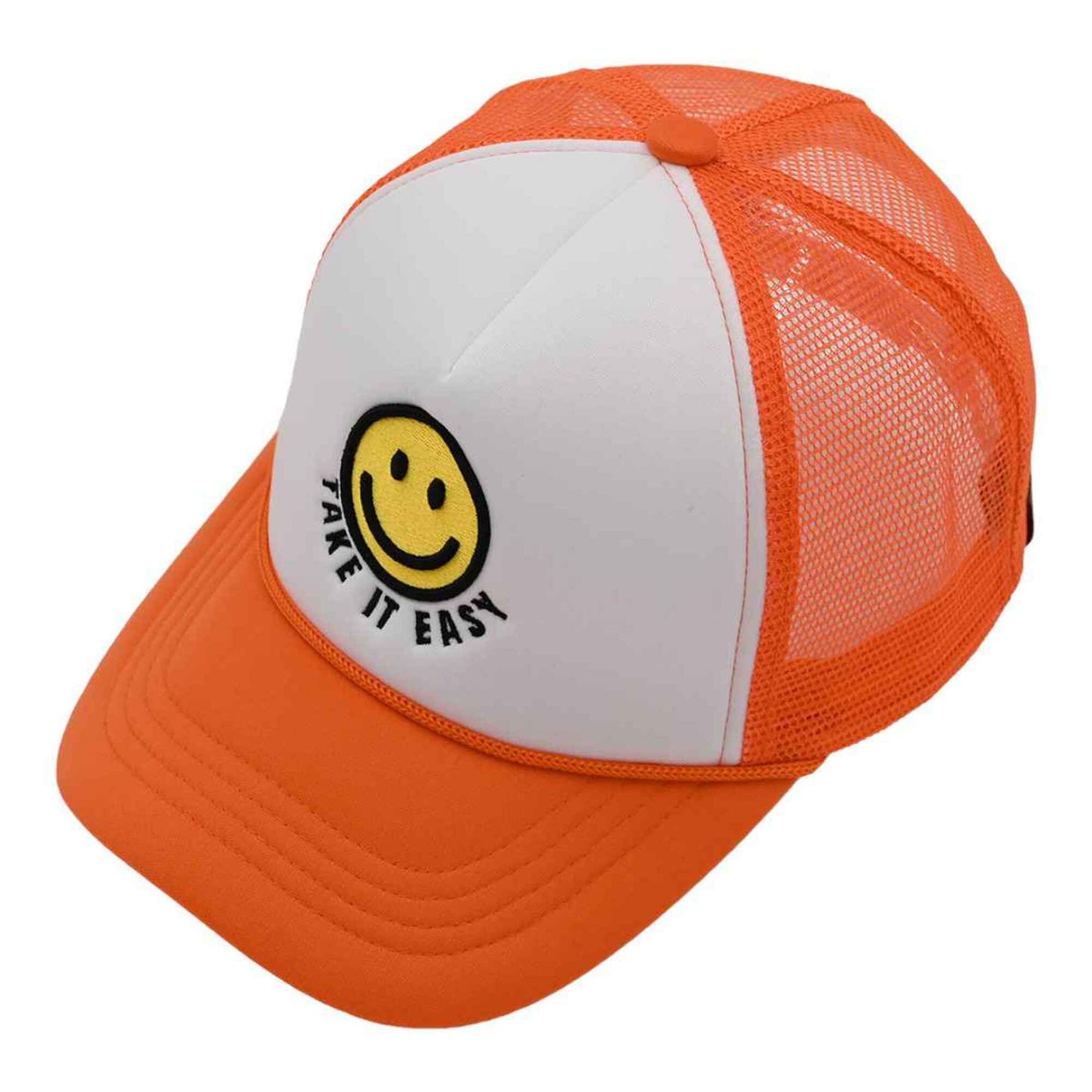 Take It Easy Smiley Face Trucker Cap