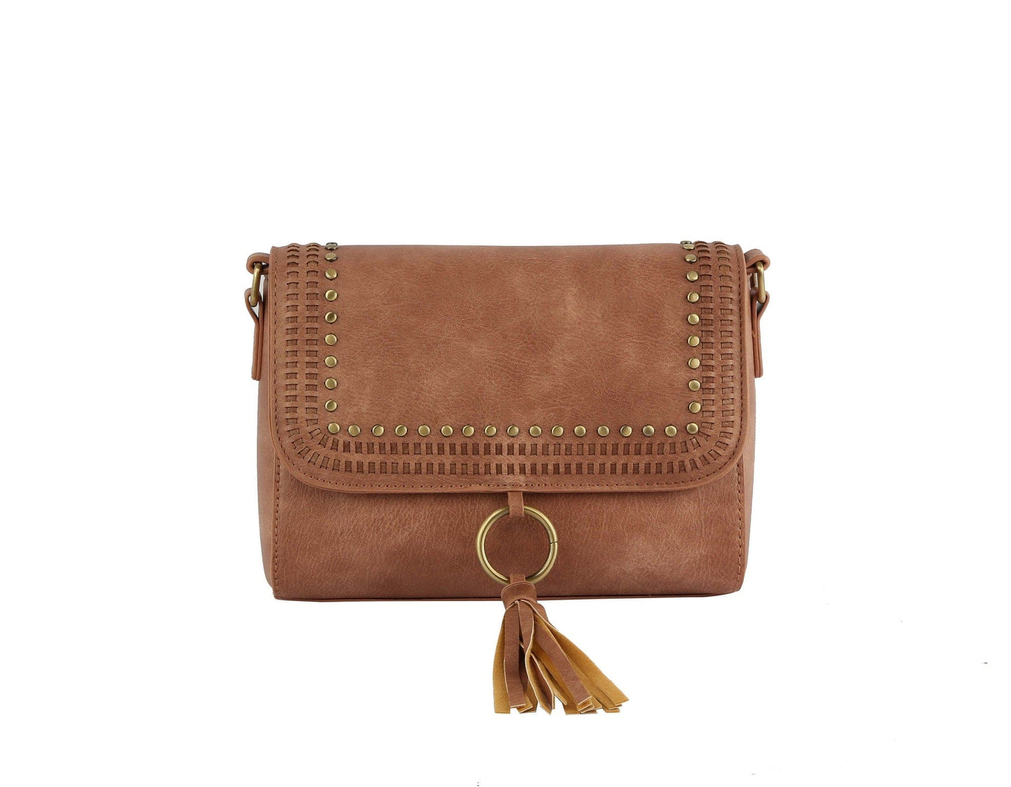 Studded Tassel Crossbody