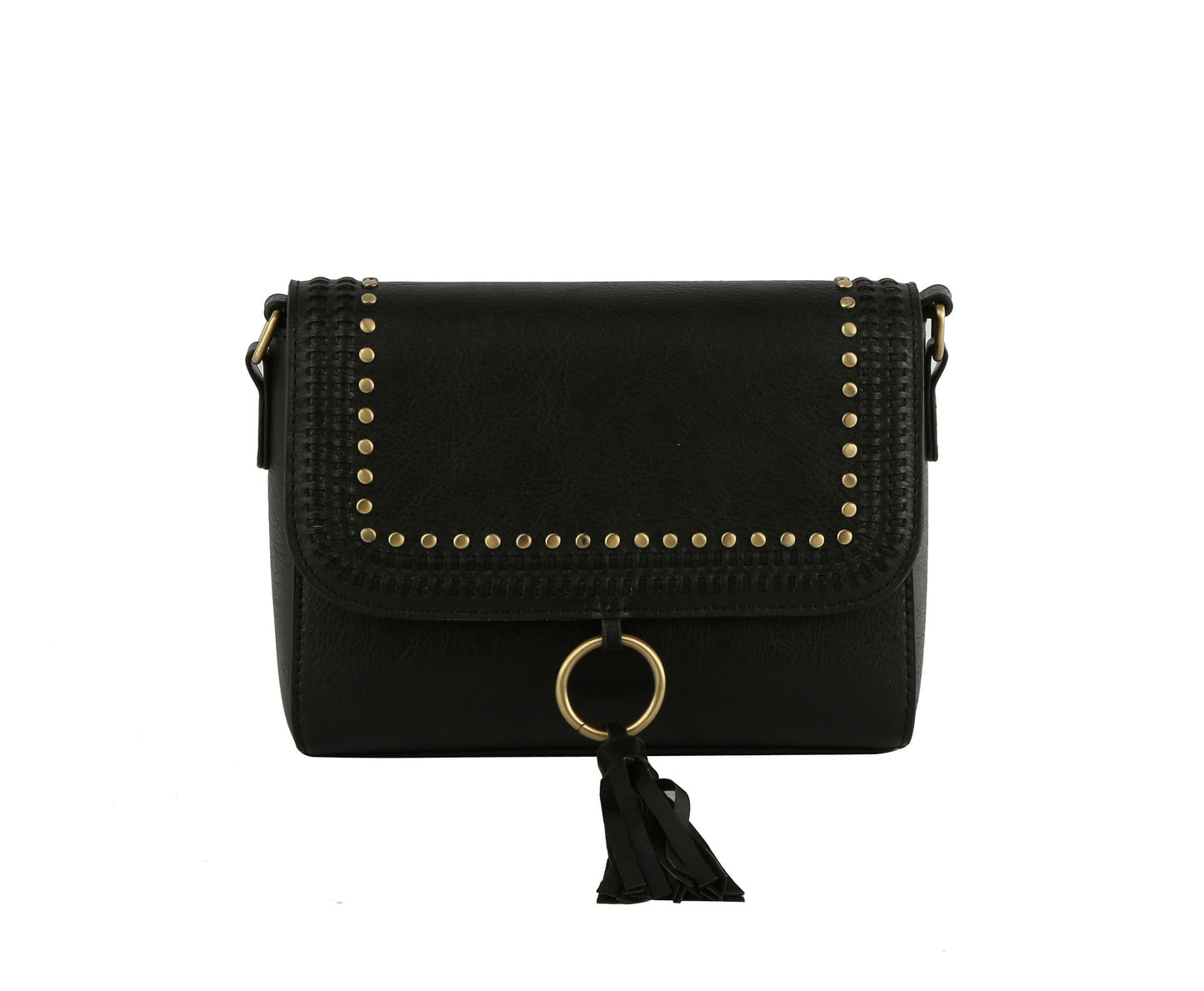 Studded Tassel Crossbody