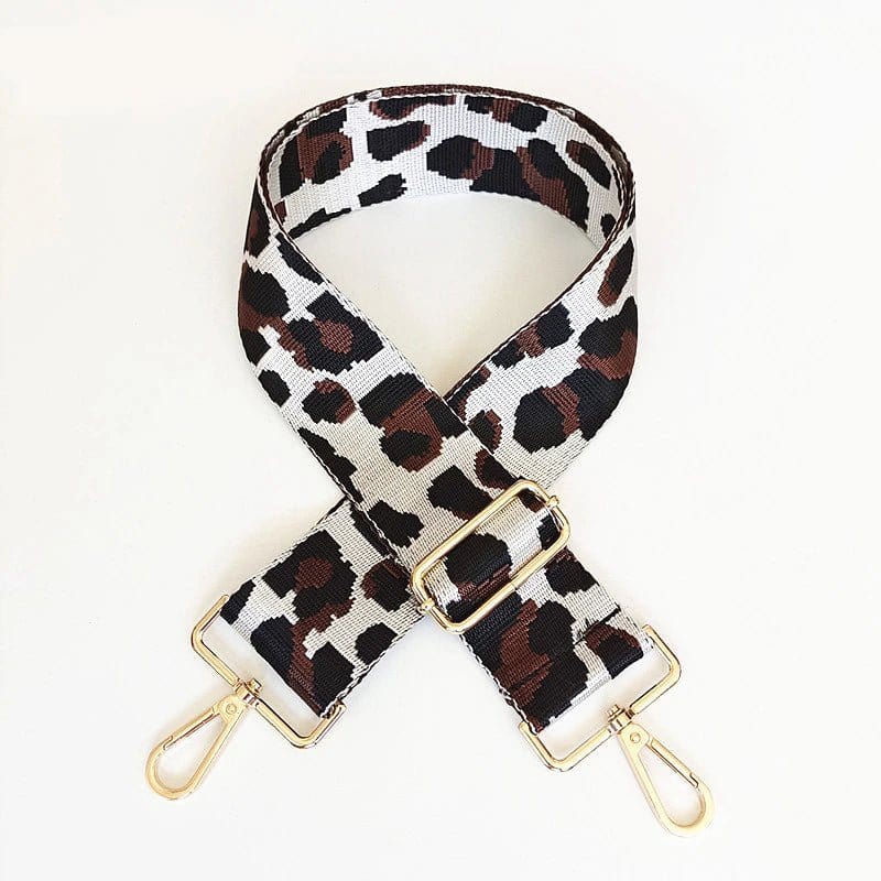 Adjustable Leopard Print Web Guitar Strap