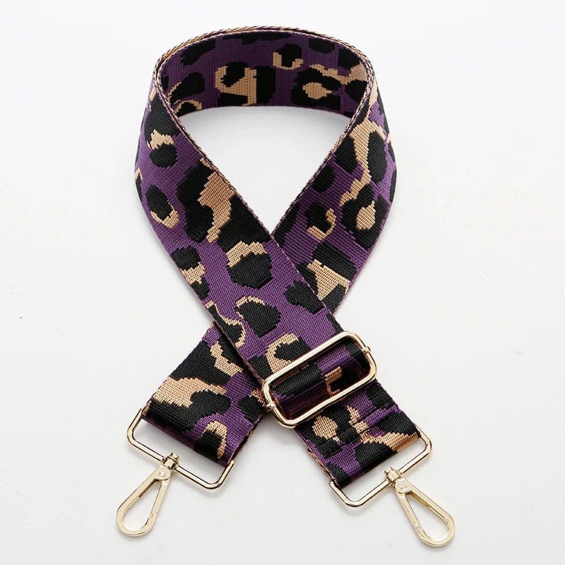 Adjustable Leopard Print Web Guitar Strap