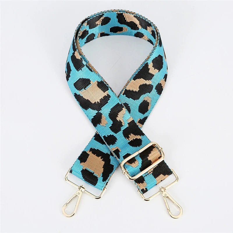 Adjustable Leopard Print Web Guitar Strap