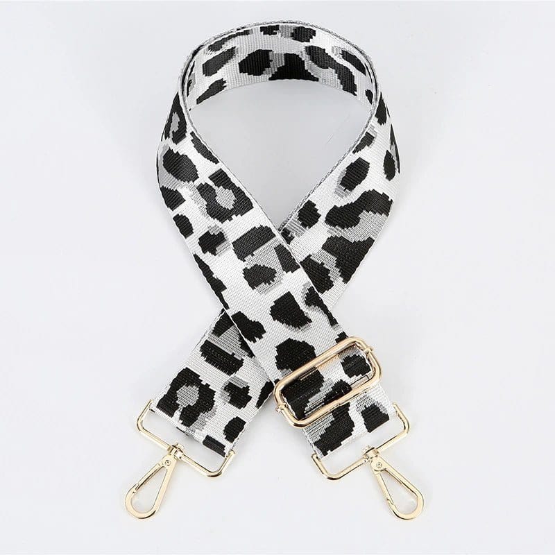 Adjustable Leopard Print Web Guitar Strap