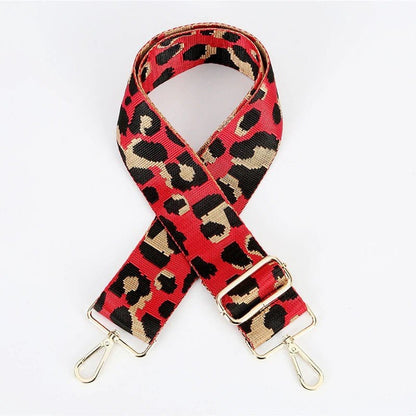 Adjustable Leopard Print Web Guitar Strap