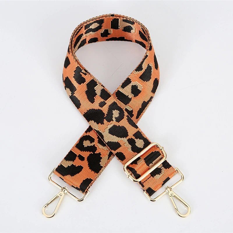 Adjustable Leopard Print Web Guitar Strap