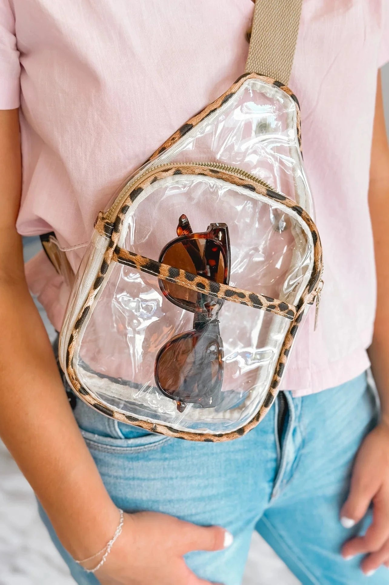 Kathleen Slim Size Clear Sling Bag