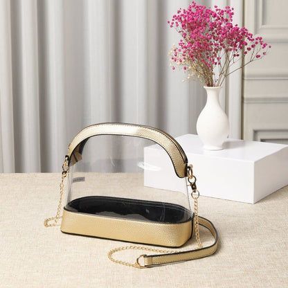 Sienna Dome Clear Handbag With Chain Strap