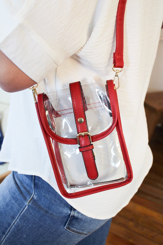 Game Day Clear Buckle Strap Mini Crossbody Bag