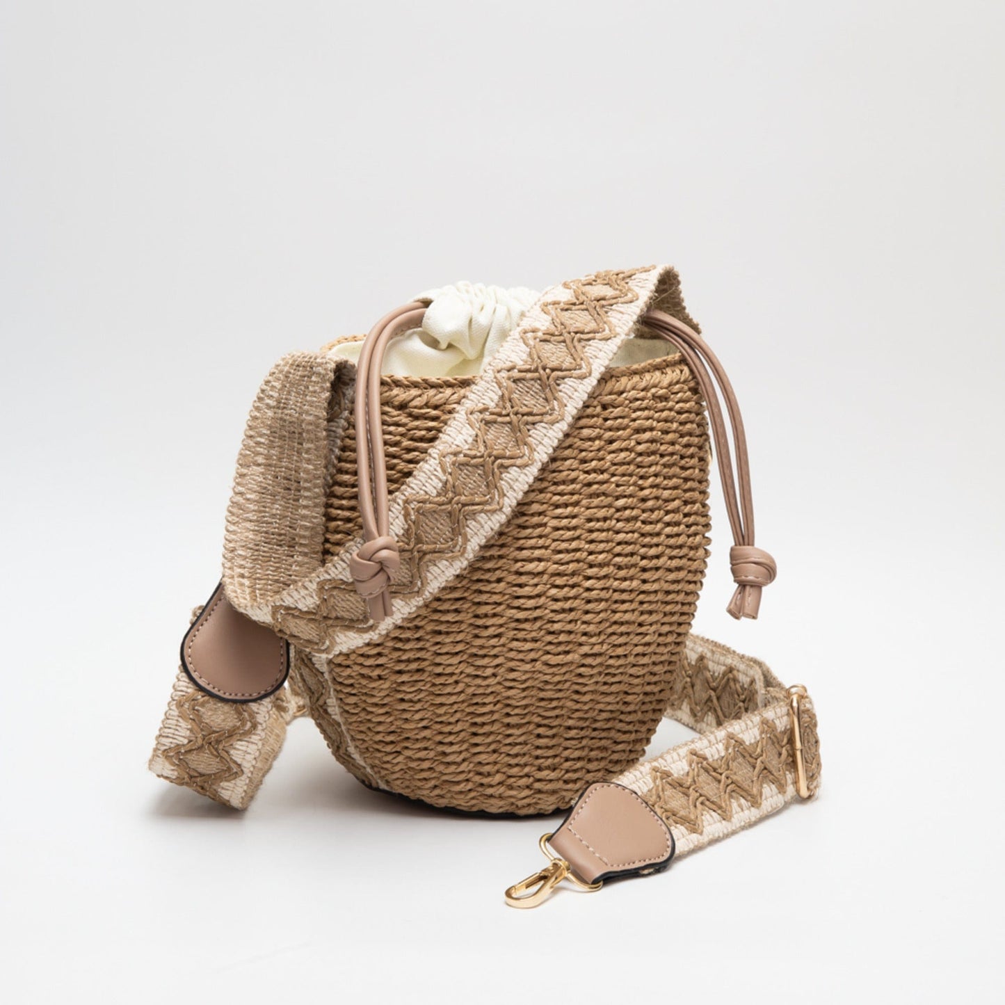 Shaina Rattan Bucket Bag