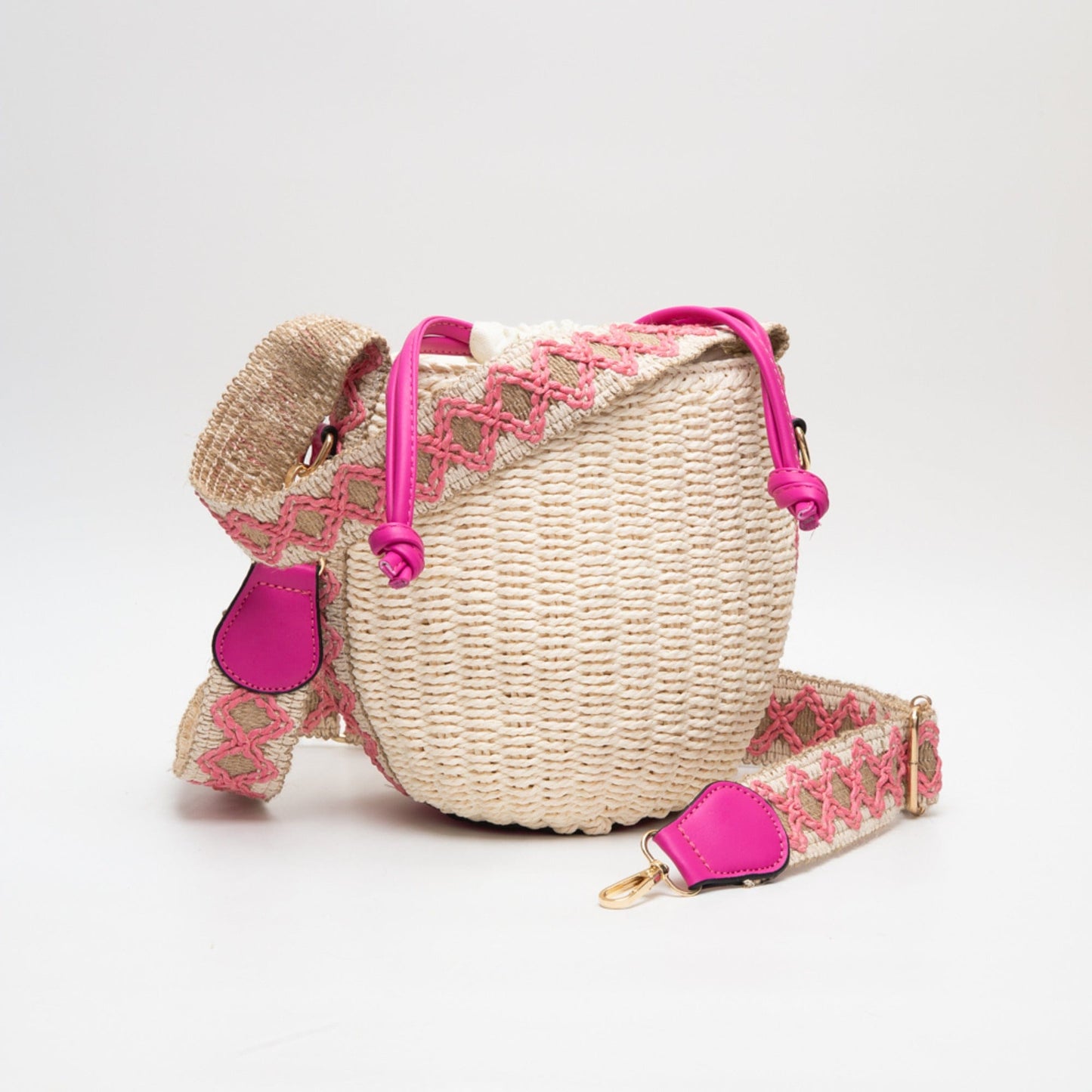 Shaina Rattan Bucket Bag