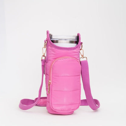 Puffer Tumbler Cup Holder Crossbody Bag