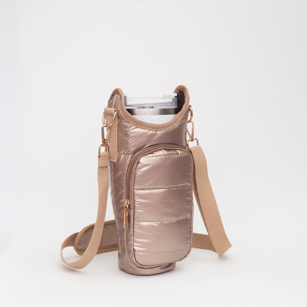 Puffer Tumbler Cup Holder Crossbody Bag