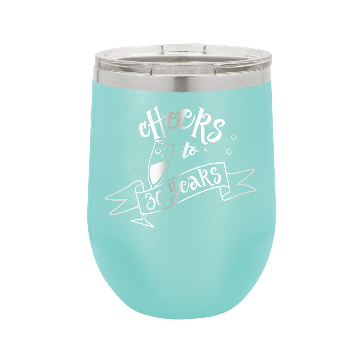 Cheers To 30 Years Teal 12oz Tumbler