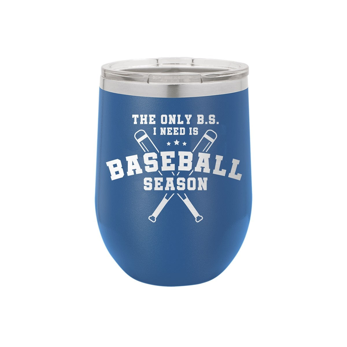 Baseball Season Royal 12oz Insulated Tumbler