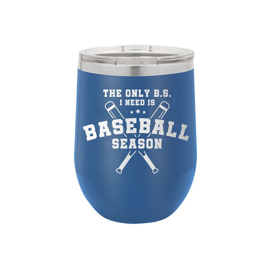 Baseball Season Royal 12oz Insulated Tumbler