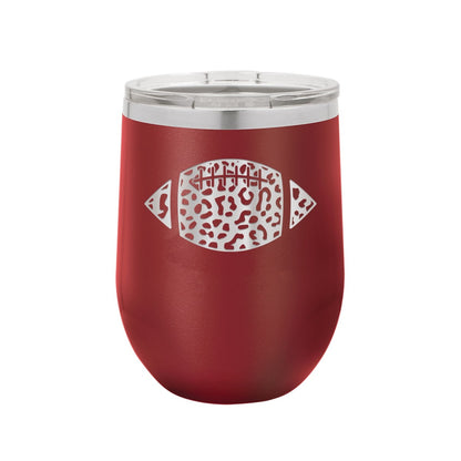 Leopard Football 12oz. Insulated Tumbler