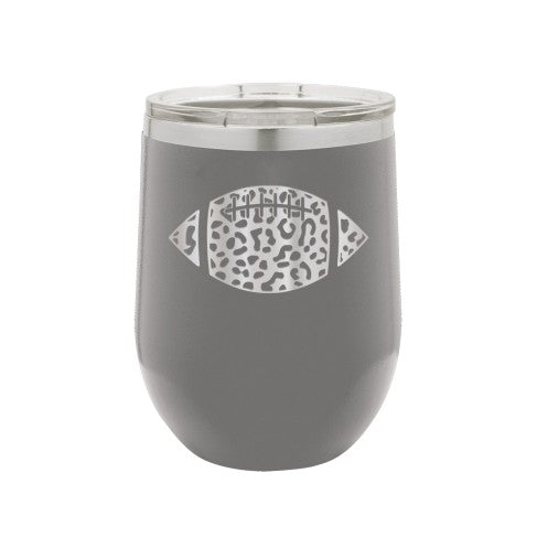 Leopard Football 12oz. Insulated Tumbler