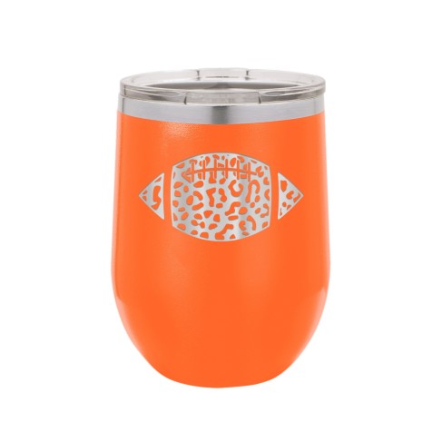 Leopard Football 12oz. Insulated Tumbler