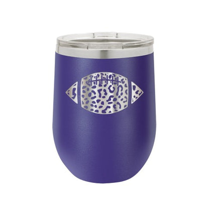 Leopard Football 12oz. Insulated Tumbler