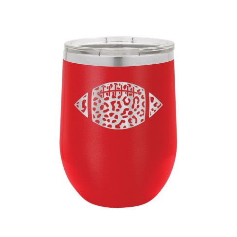 Leopard Football 12oz. Insulated Tumbler