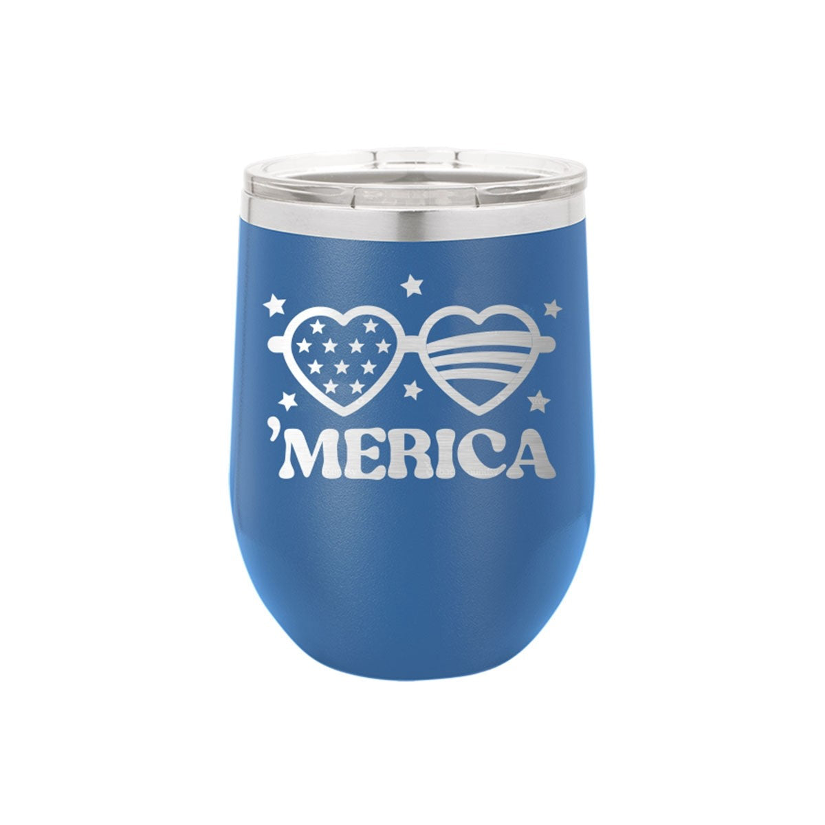 ‘Merica Royal Blue 12oz Insulated Wine Tumbler