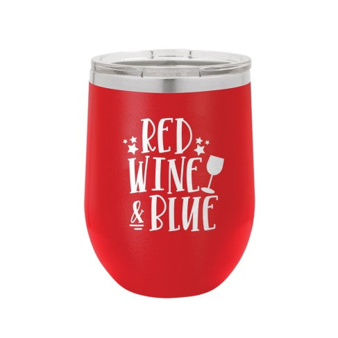 Red, Wine And Blue Red 12oz Insulated Tumbler