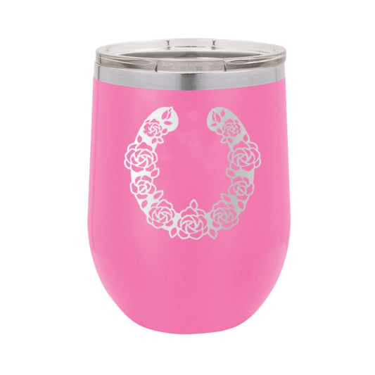 Rose Horseshoe Pink 12oz Insulated Tumbler