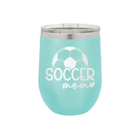 Soccer Mom Teal 12oz Insulated Tumbler