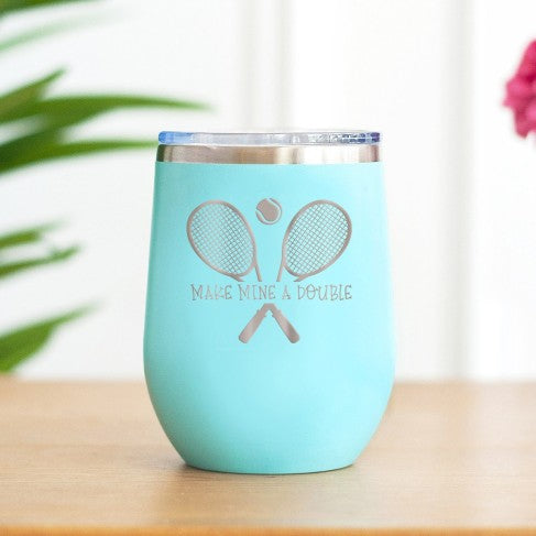 Make Mine A Double Teal 12oz Insulated Tumbler