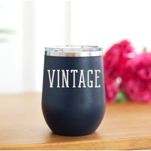 Vintage Navy 12oz Tumbler