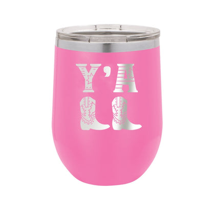 YAll Pink 12oz Insulated Tumbler