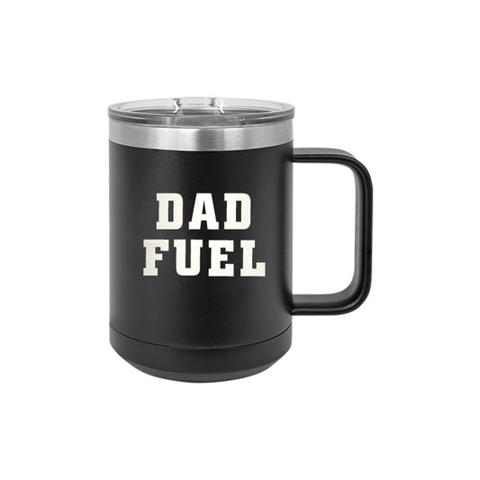 Dad Fuel Black 15oz Insulated Coffee Mug