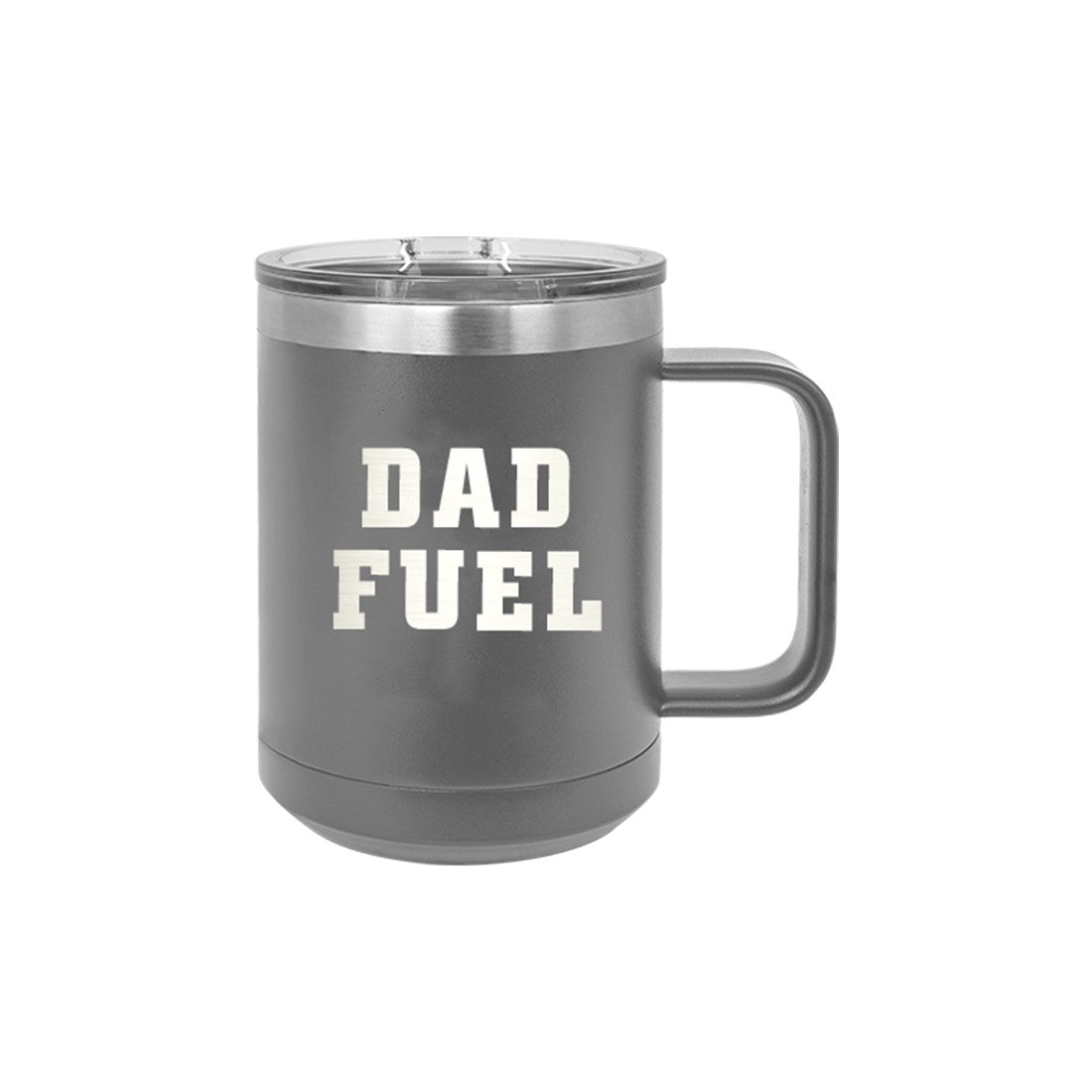 Dad Fuel Grey 15oz Insulated Coffee Mug