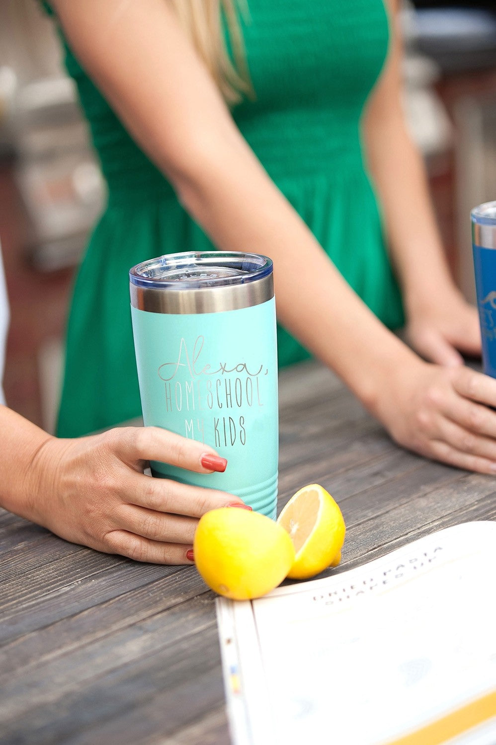 Alexa, Homeschool My Kids Teal 20oz Insulated Tumbler