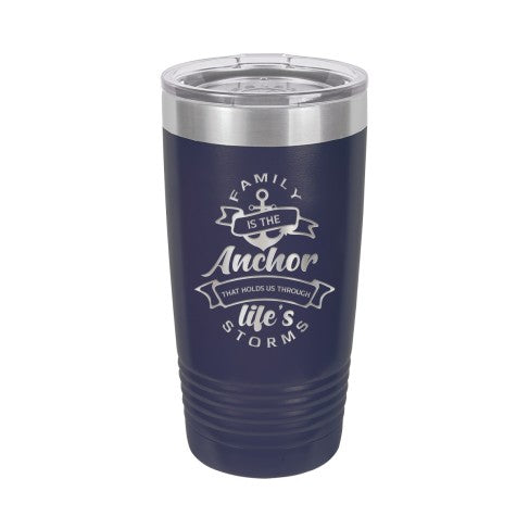 Family Anchors The Soul Navy 20oz Insulated Tumbler