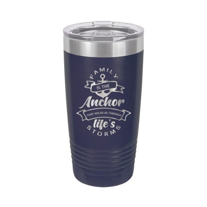 Family Anchors The Soul Navy 20oz Insulated Tumbler