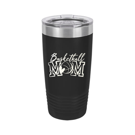 Basketball Mom Black 20oz Insulated Tumbler