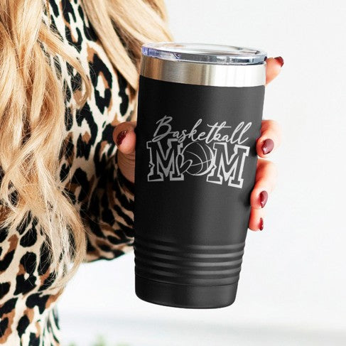 Basketball Mom Black 20oz Insulated Tumbler