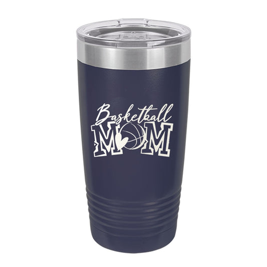 Basketball Mom Navy 20oz Insulated Tumbler