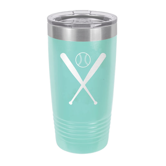 Baseball Bats Teal 20oz Tumbler