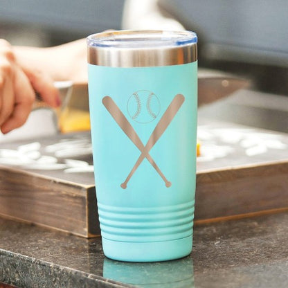 Baseball Bats Teal 20oz Tumbler