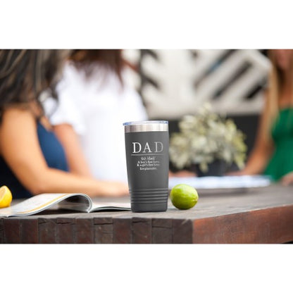 Definition Of Dad Grey 20oz Insulated Tumbler