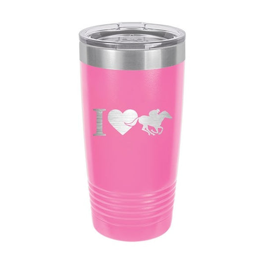 I Love Derby Pink 20oz Insulated Tumbler