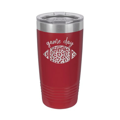 Game Day Leopard Football 20oz. Insulated Tumbler