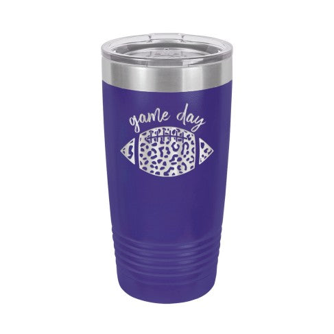 Game Day Leopard Football 20oz. Insulated Tumbler