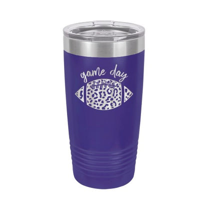 Game Day Leopard Football 20oz. Insulated Tumbler