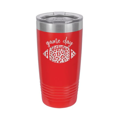 Game Day Leopard Football 20oz. Insulated Tumbler