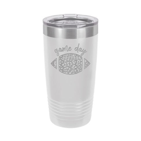 Game Day Leopard Football 20oz. Insulated Tumbler