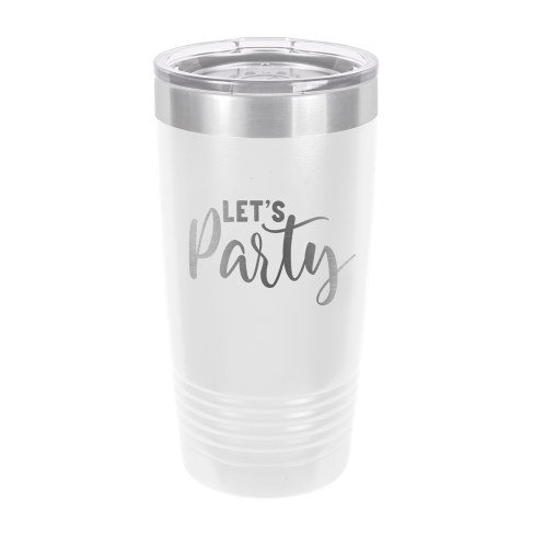 LetS Party White 20oz Tumbler