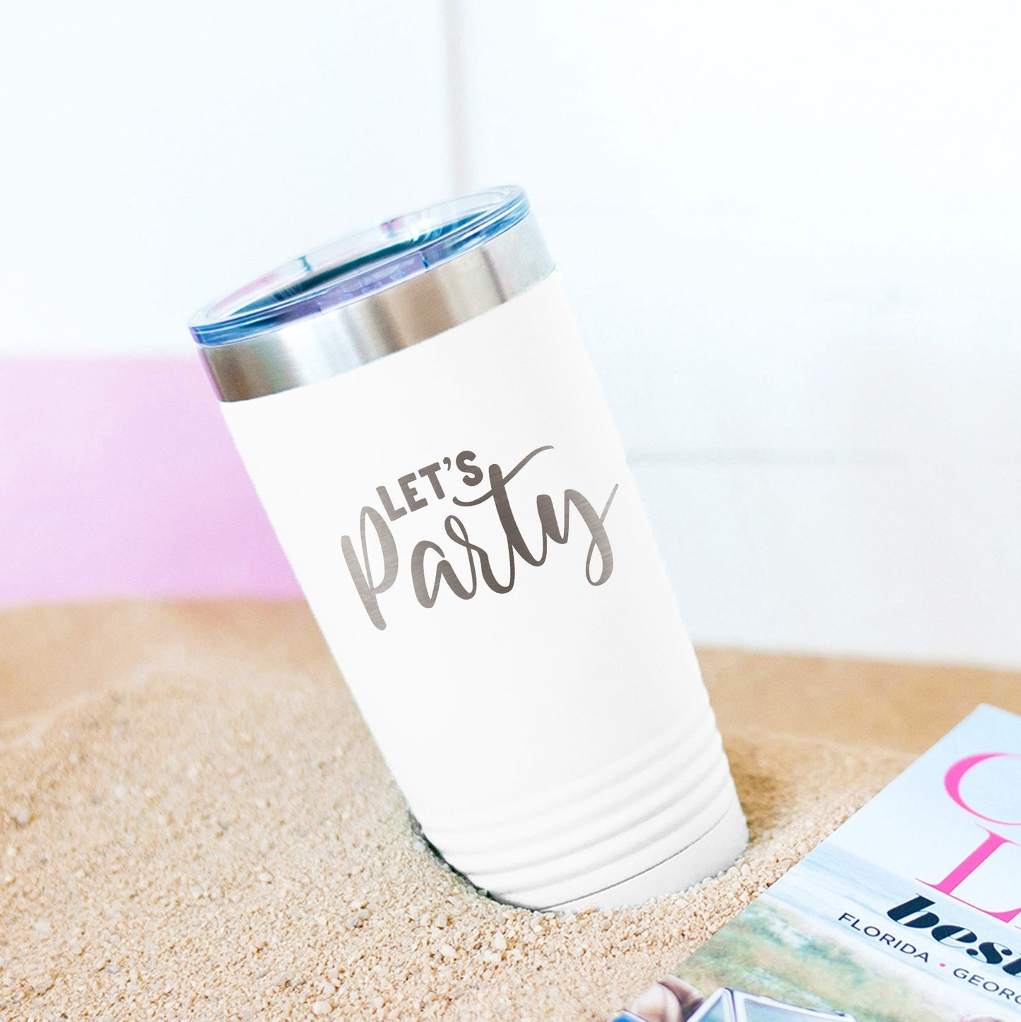 LetS Party White 20oz Tumbler